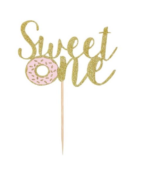 JD Donut Sweet One Cake Topper