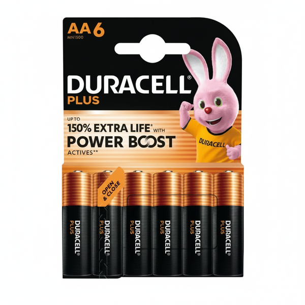 Duracell AA Alkaline Batteries Power Boost 6 Piece Pack
