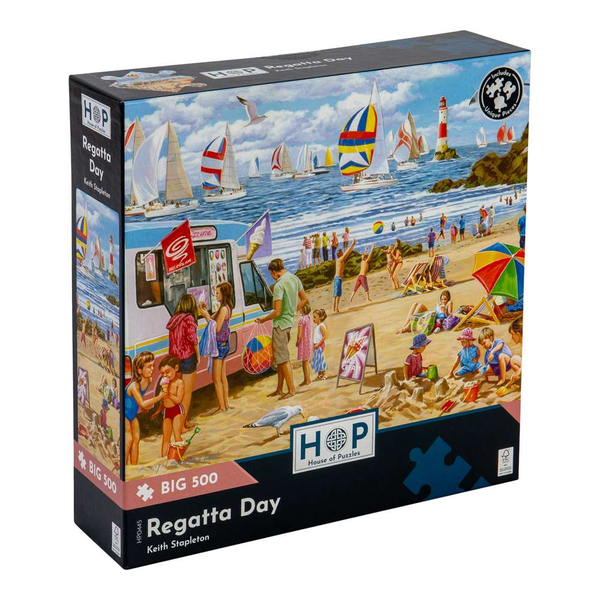 House of Puzzles - Regatta Day - XL Pieces - 500 Piece Jigsaw Puzzle