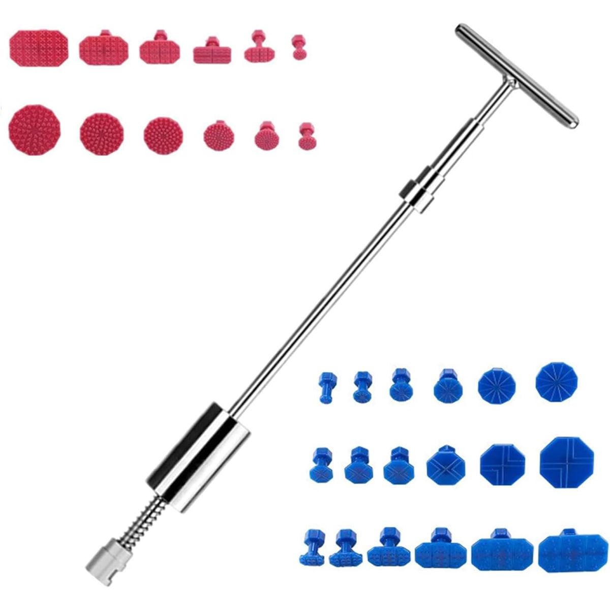 Mix Box 31 Piece Auto Body Repair Tool Dent Puller Kit With T Slide Hammer