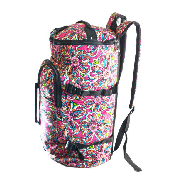 Large Capacity Stylish Flower Design Outdoor Sports Duffle &amp; Storage Bag