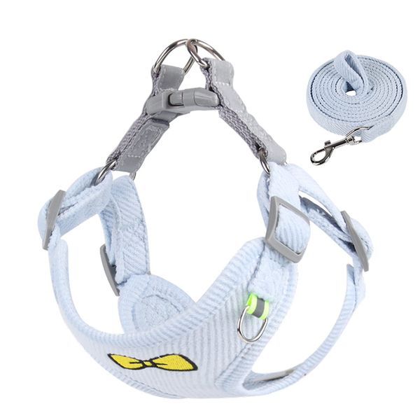 Dog Harness &amp; Leash Set Cartoon Bow Pattern Dog Harness M