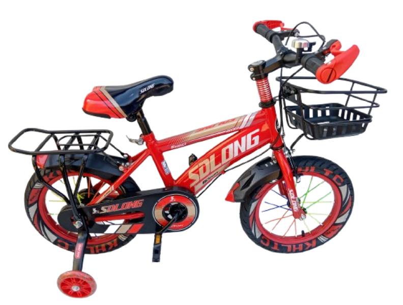 Bicycle for kids 2 to 4 and 4 to 6 and 6 to 8 Years - 12/14/16 inch - Red Gold