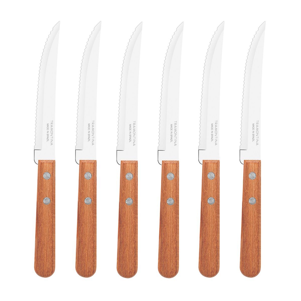 Tramontina 6 Piece Steak Knives Natural Wood Handles | Shop Today. Get ...