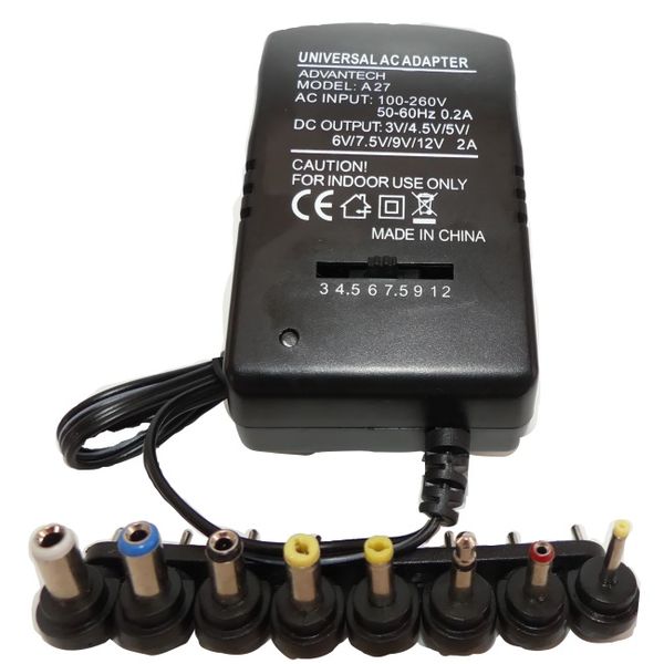 Multiple Tips Universal AC Adapter Ideal For Laptops, Phones, And Gadgets