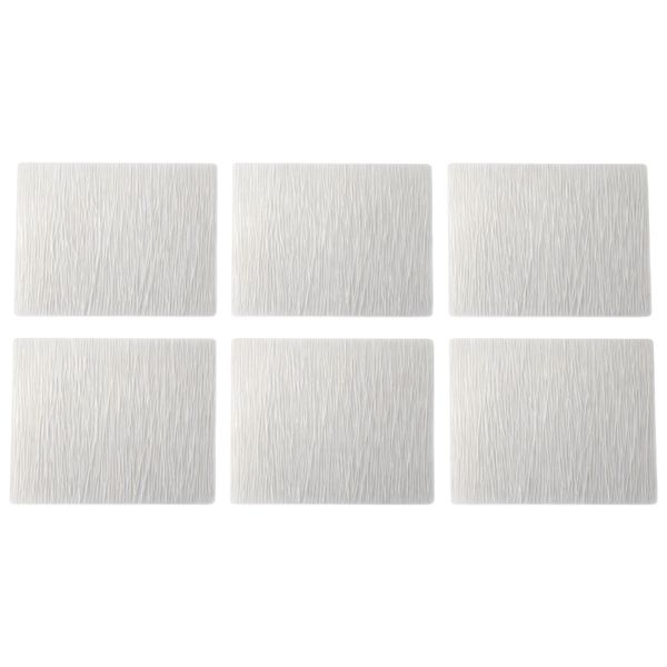 Elegant Cream Translucent Double Sided Dining Placemats (Set of 6)
