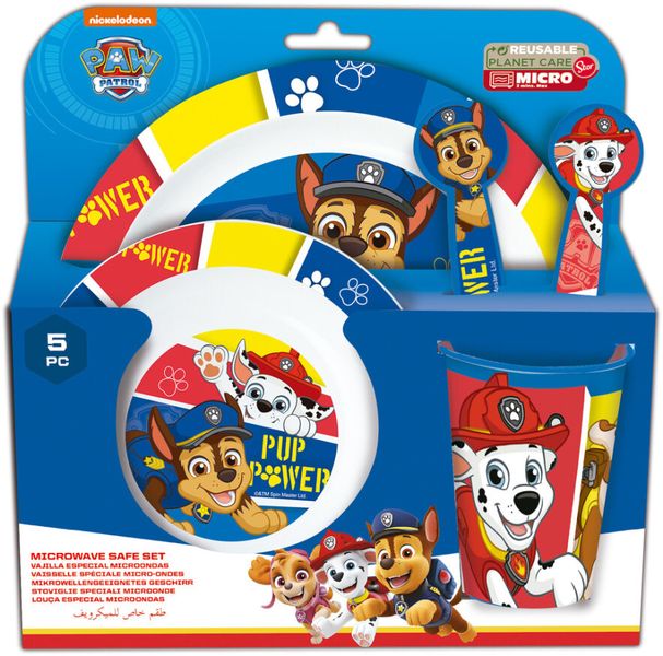 Paw Patrol 5 Piece Microwave Set