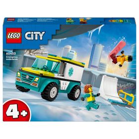 LEGO® City Emergency Ambulance and Snowboarder 60403 Building Toy Cars - 79 Pieces | Shop Today ...