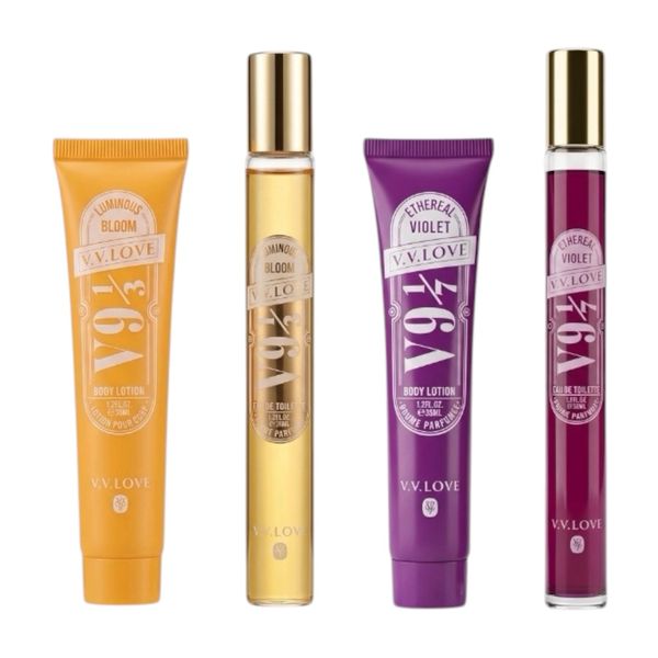 4 Pieces V.V.LOVE Bloom Eau de Toilette 35ml &amp; Body Lotion 35ml Gift Set
