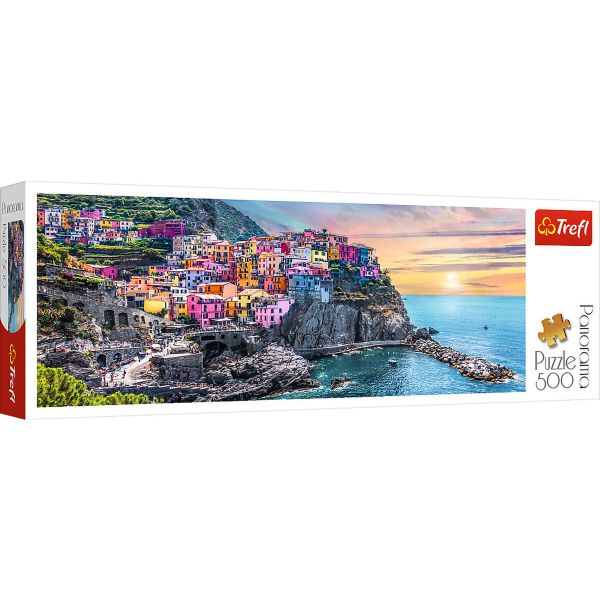 Trefl Panorama - Manarola at sunset, Italy - 500 Piece