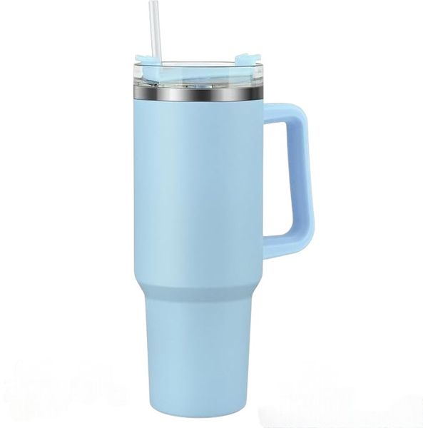 Tumbler with a lid and straw