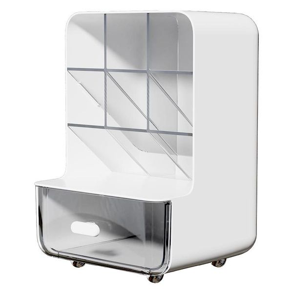 Slanted Pen Holder Student Desk Stationery Storage Box
