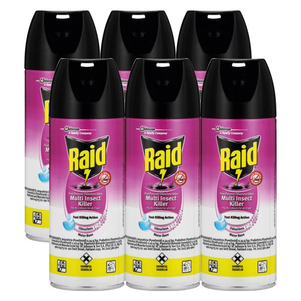 Raid Multi Insect Killer Odourless 6 x 300ml