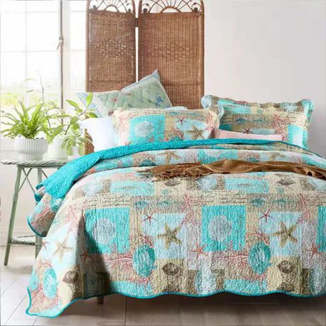 Marina Reversible Linen Quilted Bedcover