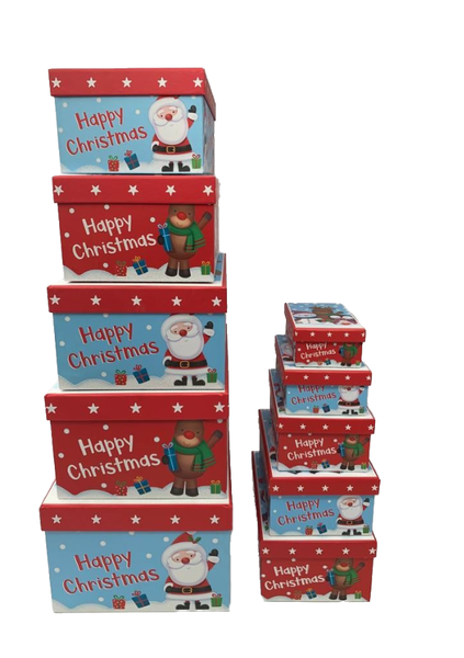Christmas Giftbox Set of 10 - Happy Christmas Santa