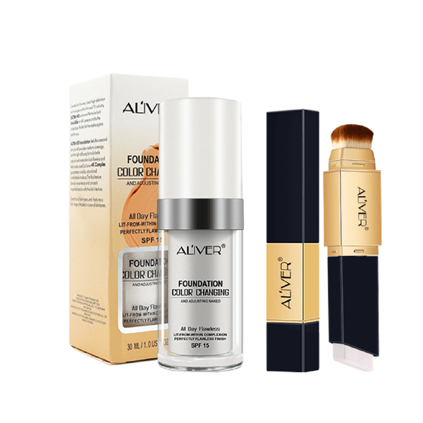 Aliver Flawless Colour Changing Foundation Concealer Cover Cream Sets