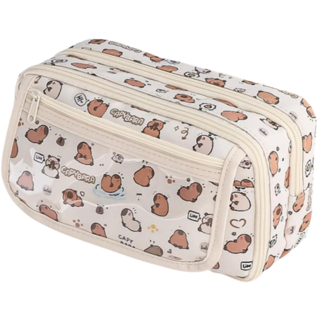 Cute Pencil Case Pouch Cartoon Pen Box Holder Organizer Large Capacity Image
