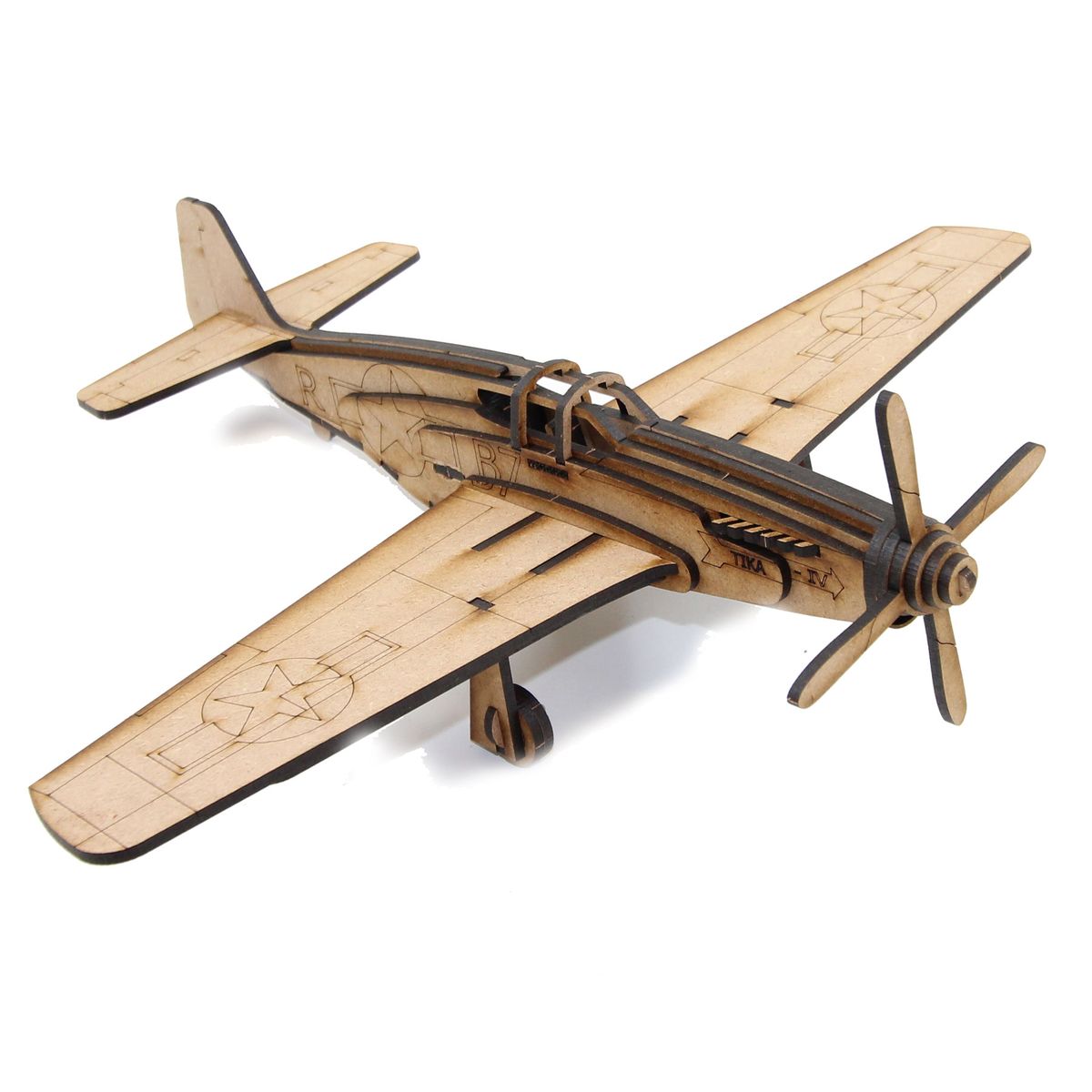 3D Wooden Model Aeroplane Mustang P-51 | Shop Today. Get it Tomorrow ...