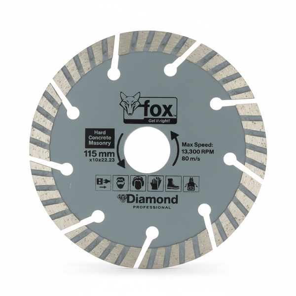 Fox - Curved Diamond Cutting Disc for Masonry Applications - 115mm