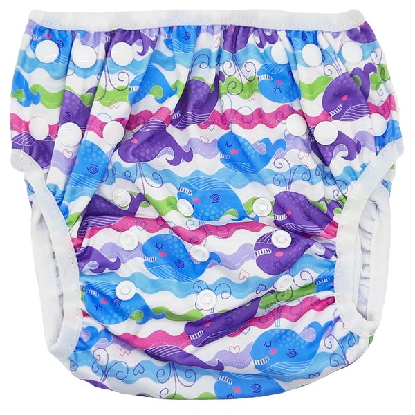 Bamboo Baby Swimming Nappy - Blue Whale