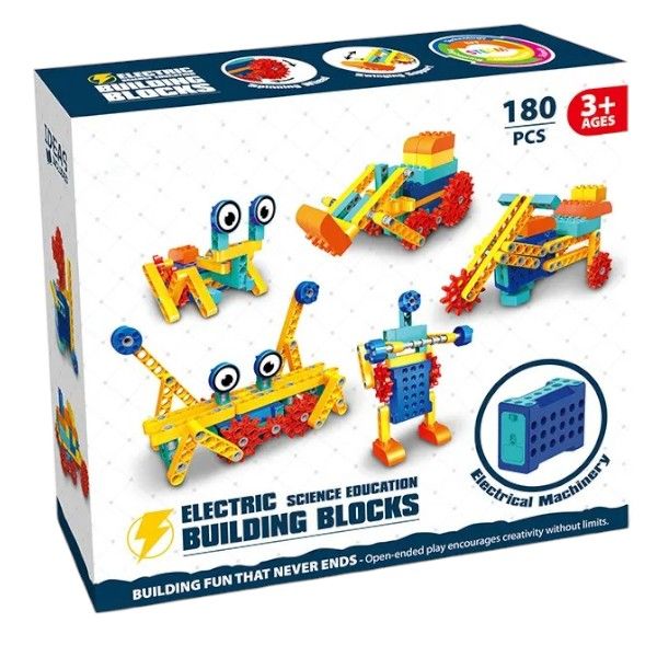180-Piece STEM Gear Building Block Set - DIY Motorized Technic Blocks