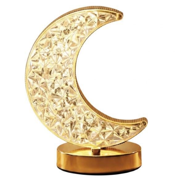 Acrylic Moon Lamp - 3 Colour Changing LED Night Light | USB Rechargeable