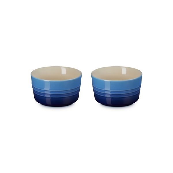 Le Creuset Set of 2 240ml Large Ramekin Azure Blue