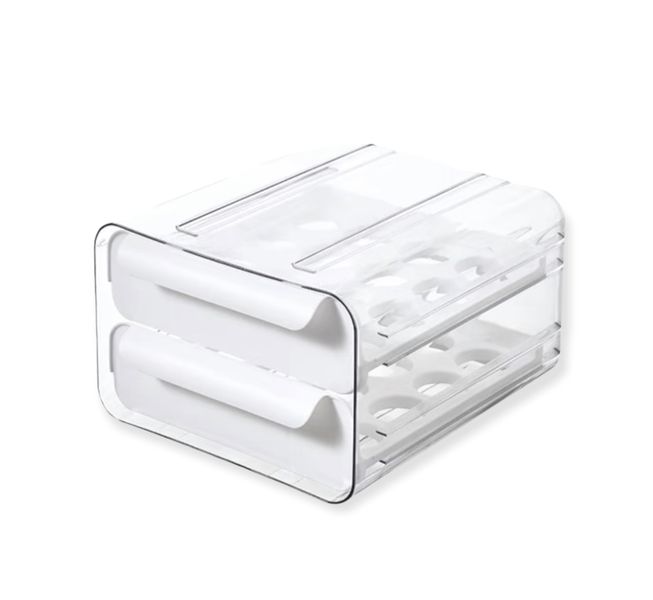 Drawer Egg Storage Box Refrigerator Fresh Keeping Egg Tray 32 Grid Box