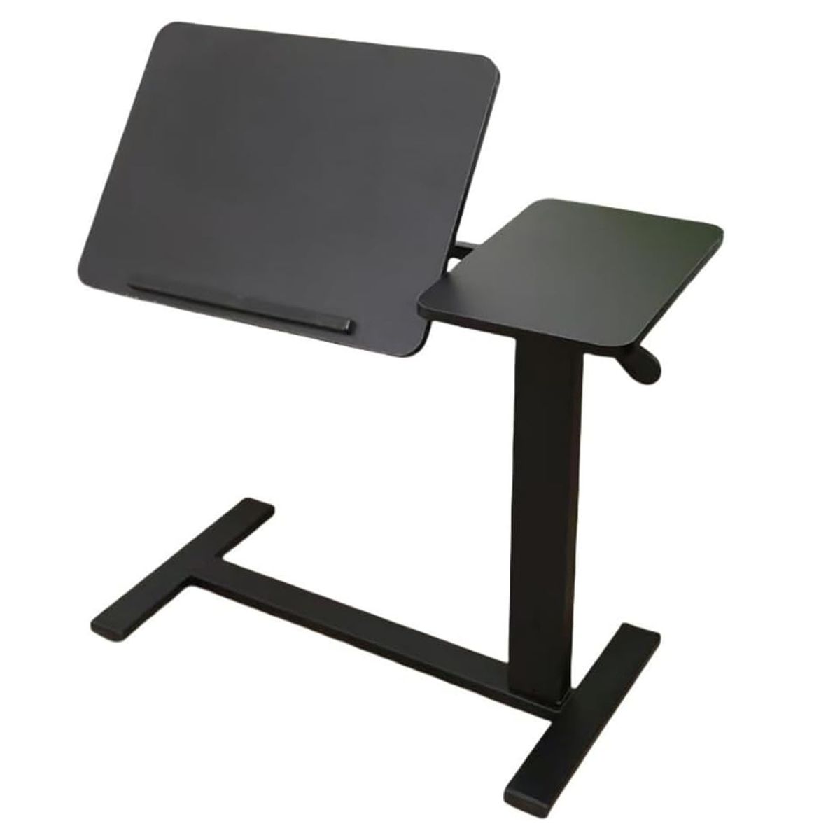 40x80cm Adjustable Laptop Overbed Bedside Table with Wheel Pneumatic Lift