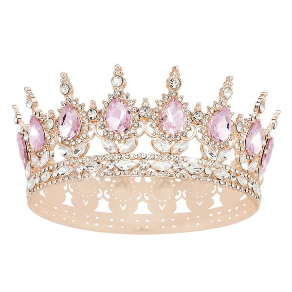 Queen Crown Rhinestone Wedding Crowns and Tiaras for Women Costume Party