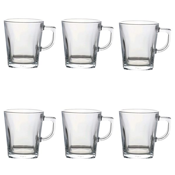 Carre Mug 6 Piece 270ml Glass