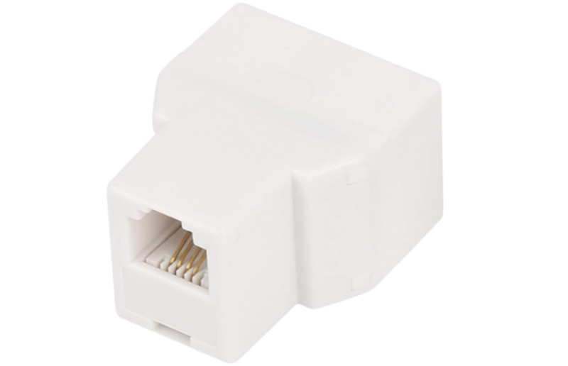 PTech RJ45 Splitter Adapter 1 to 2 Dual Female Port