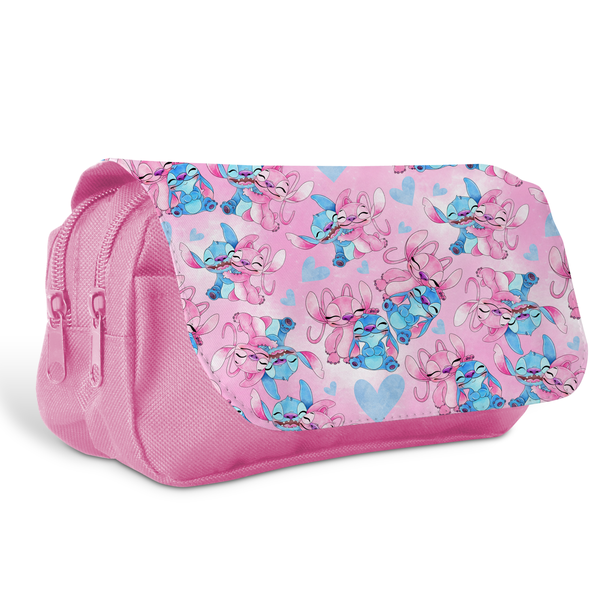 Stitch &amp; Angel double compartment sublimated image pencil bag