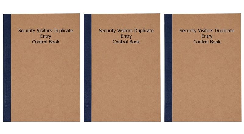 RBE Security Entry Control Visitors Book -3's