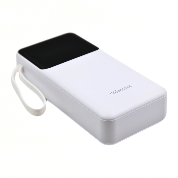 Shinestar Portable Power Bank with LCD Display, 20000mAh Capacity