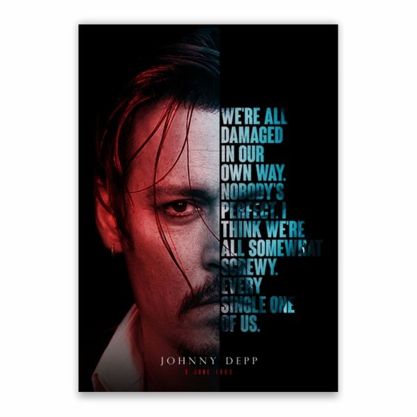 Johnny Depp Quote Poster - A1