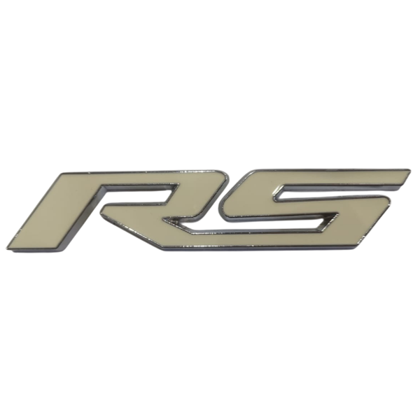 RS Whiter &amp; Chrome Aluminum Badge