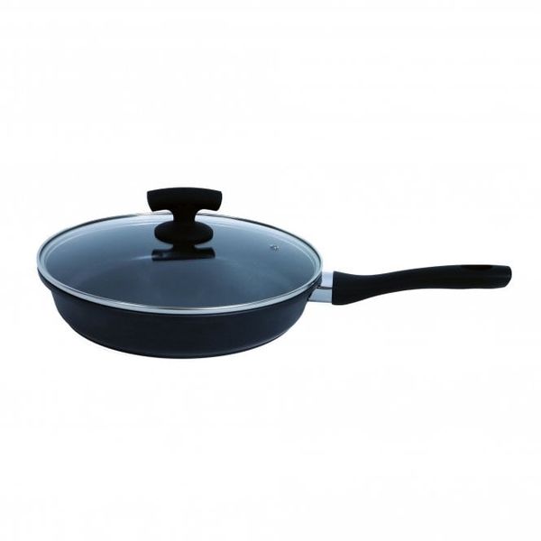 Durable Non-Stick Die Casting Fry Pan With Glass Lid