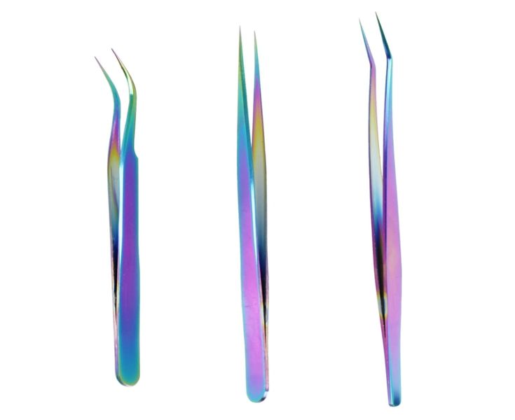 Stainless Steel Pointed Craft Tweezers, Colorful Fine Tip Tweezer Tools