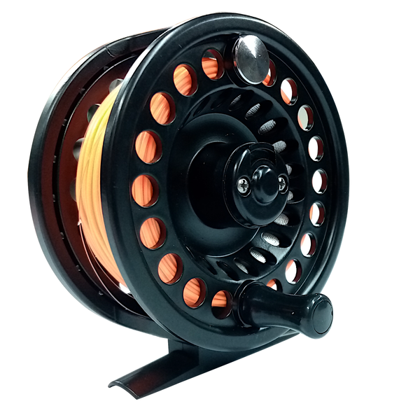 Kingfisher Mayfly Trout Fishing Reel 560 &amp; WF5 Peach Floating Fly Line