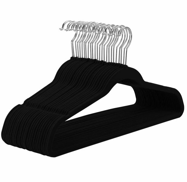 Velvet Hangers Non-Slip Clothes Hangers with Shoulder Notches, 30 Piece