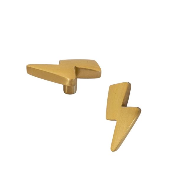 Brass Doorknob Lightning Bolt Luxury Fitting