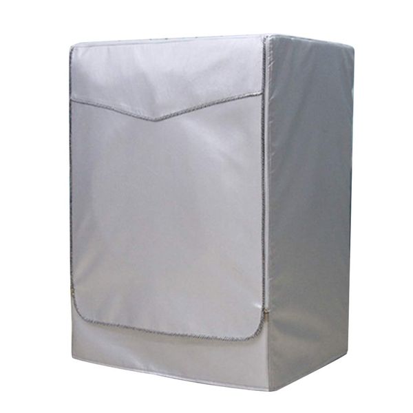 Coated Top Washer Washing Machine Cover Dryer Cover Silver Zip On