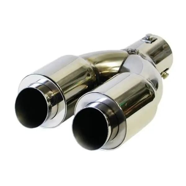 Chrome Twin Exhaust Tail Piece - 63.5mm Inlet