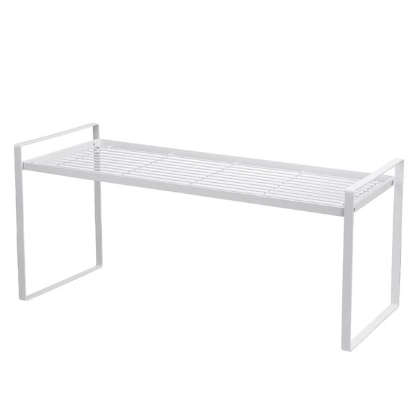 Home Kitchen Cabinet Storage Shelf Tiered Organizer Storage Rack 24cm - White