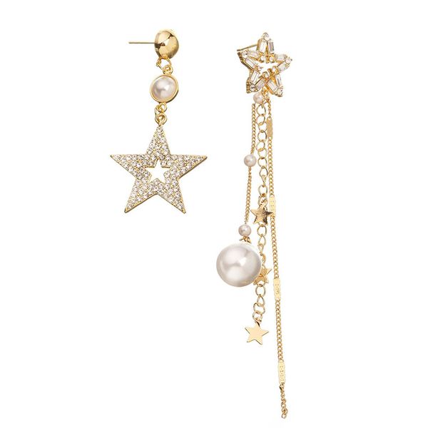 Women Gold Stainless steel Ball Earrings E0197