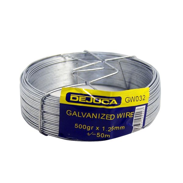 Dejuca - Galvanized Binding Wire - 1.25mm - 500g - 6 Pack