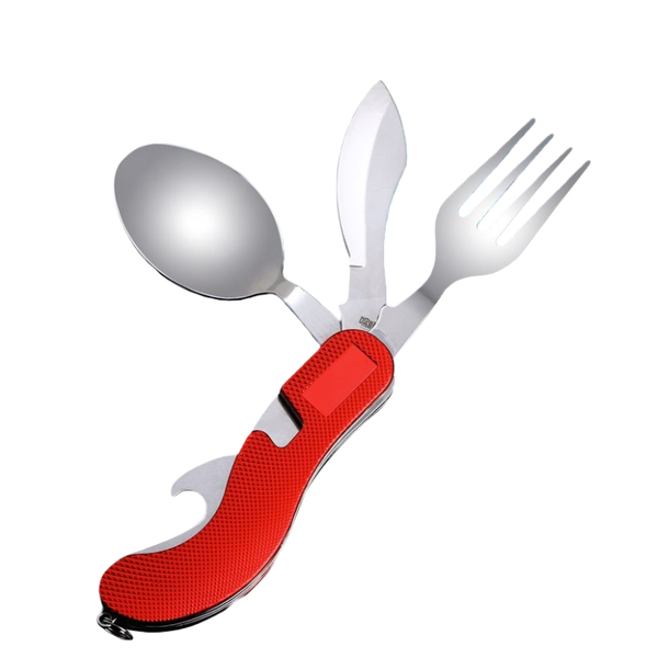 Portable Stainless Steel Folding Knife Spoon Fork Set for Outdoor Travel