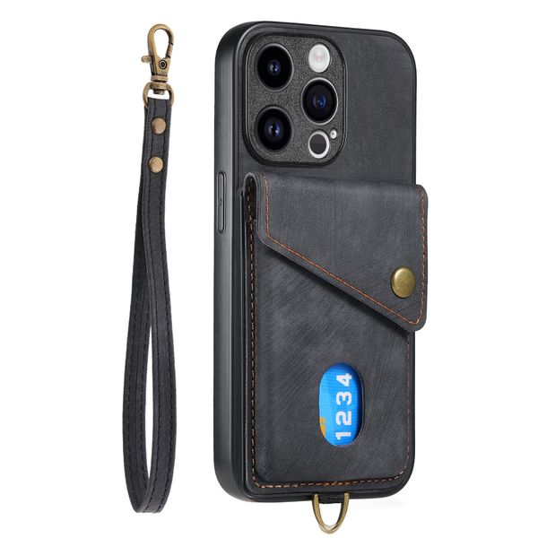 Wrist Strap With Card Holder Phone Case Compatible with Huawei Nova 13 Pro