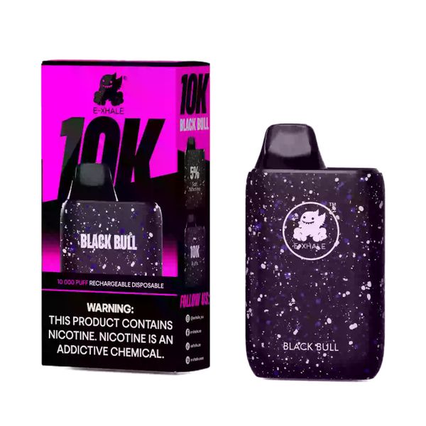 E-Xhale 10000 Puffs Disposable Vape - Black Bull (Pack of 5)